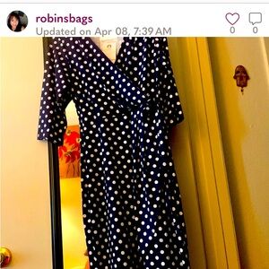 Blue polka dot dress